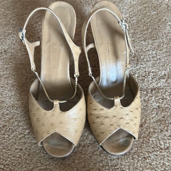 Vintages ostrich women’s heeled sandals - Picture 4 of 4
